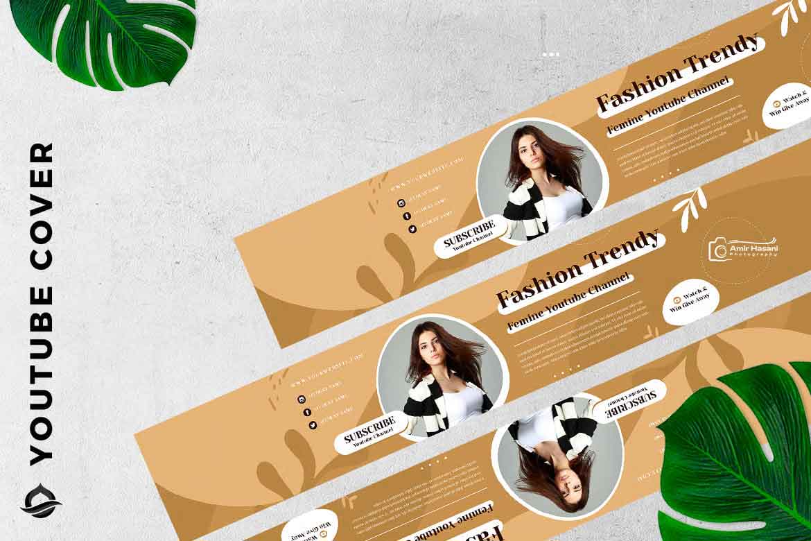 دانلود بنر یوتیوب استایل فشن