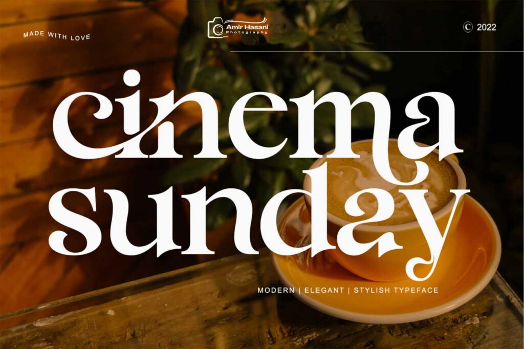 دانلود فونت فانتزی Cinema Sunday