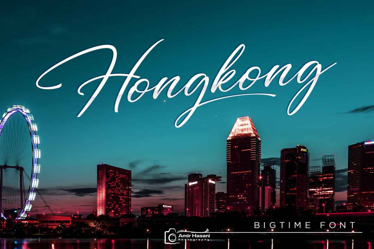 دانلود فونت امضا Bigtime Script