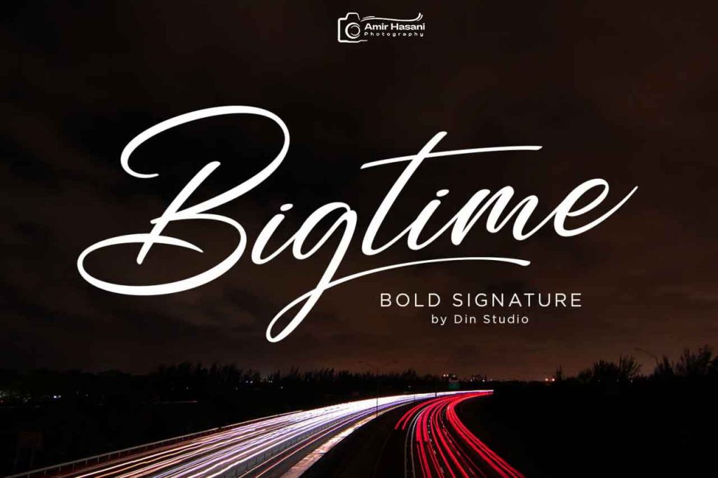 دانلود فونت امضا Bigtime Script