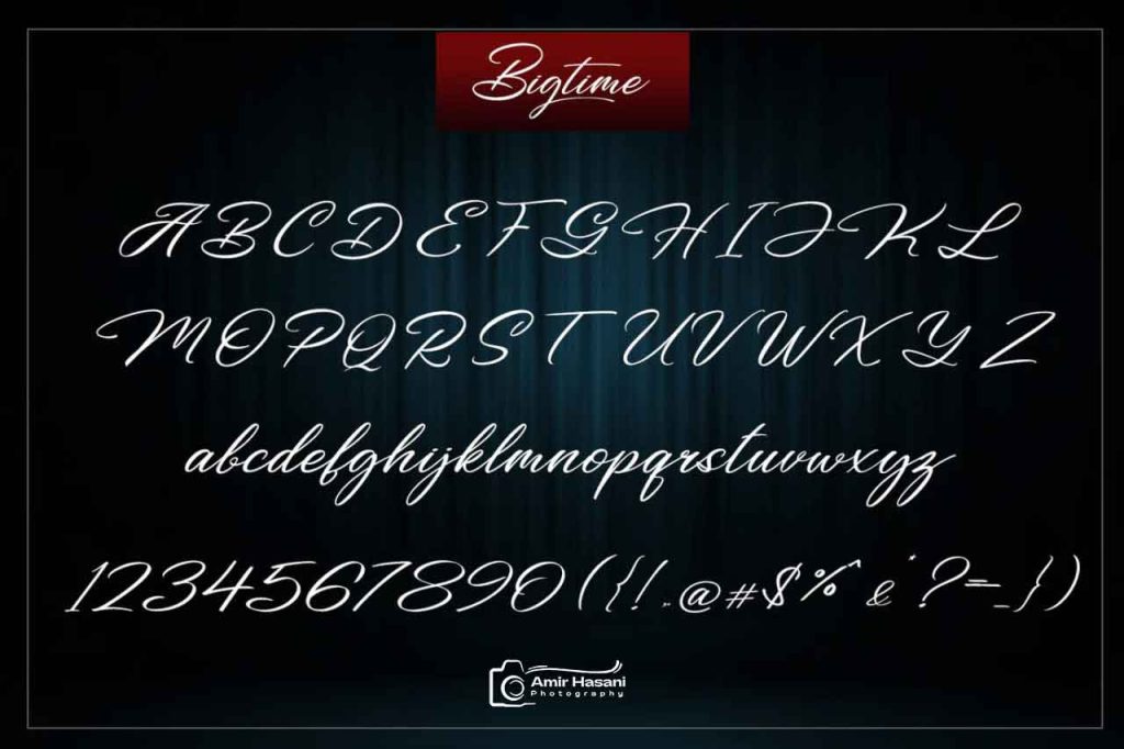 دانلود فونت امضا Bigtime Script
