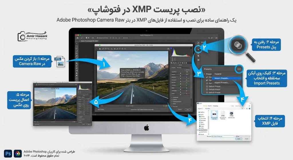 نصب پریست xmp در فتوشاپ