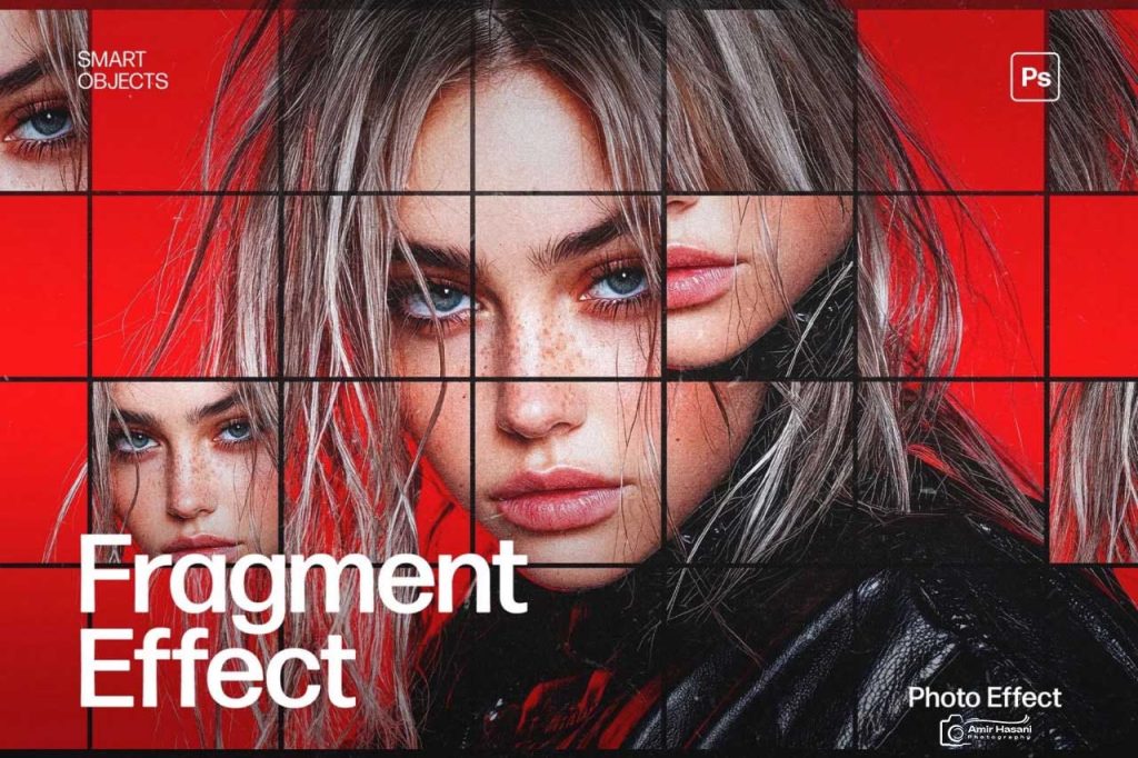 دانلود افکت عکس Fragment فتوشاپ، لایه باز PSD حرفه‌ای