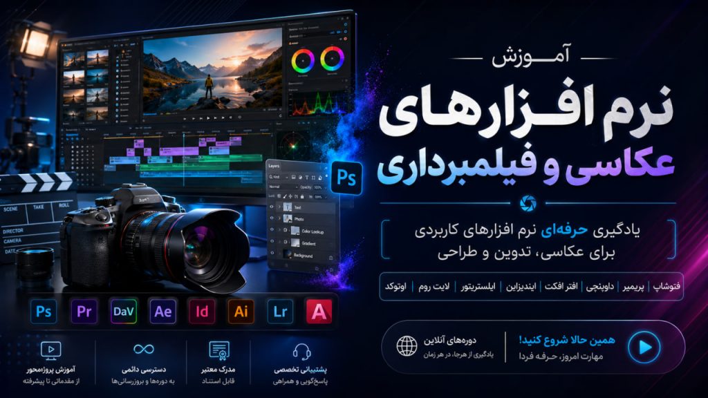 آموزش نرم افزارهای عکاسی و فیلمبرداری