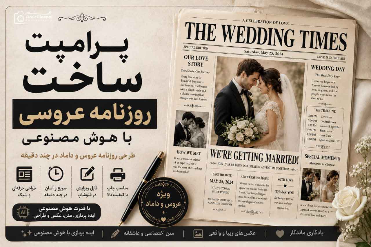 روزنامه عروسی با هوش مصنوعی
