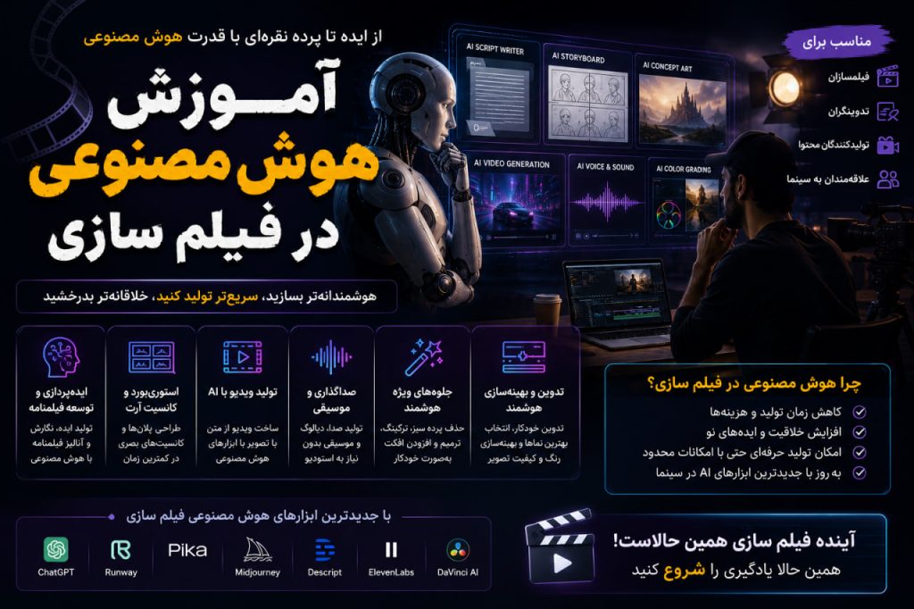 آموزش هوش مصنوعی در فیلم سازی